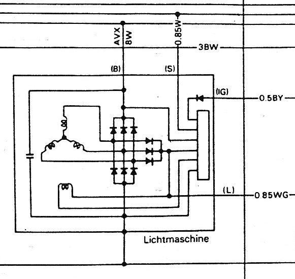 Схема подключения генератора исузу эльф 4hf1